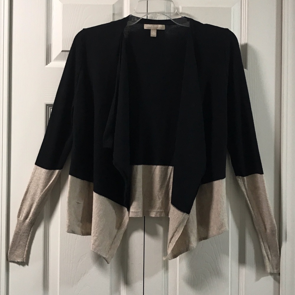 Banana Republic Black and Tan Women's Cardigan